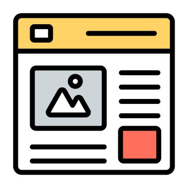 Web manzarasının eşsiz tasarım simgesi