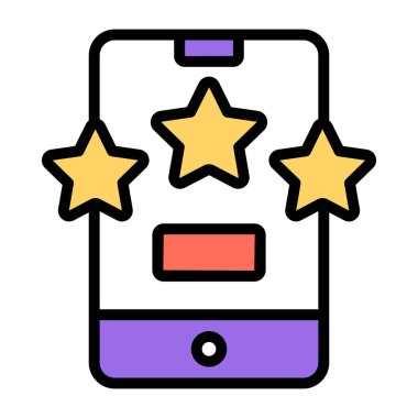 Mobil reytinglerin düzenlenebilir tasarım simgesi 