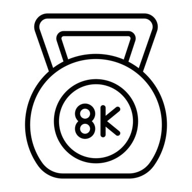 Kettlebell 'in son moda vektör tasarımı