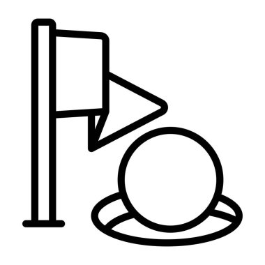 A unique design icon of sports flag