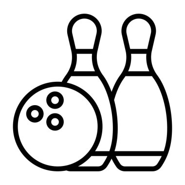 Editable design icon of bowling ball