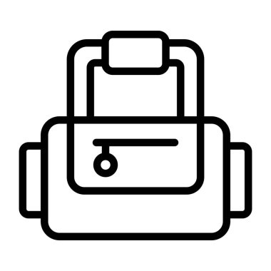 Spor çantasının doğrusal tasarım simgesi