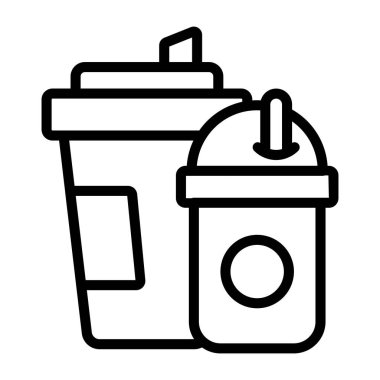 Düzenlenebilir bir paket içecek tasarımı simgesi 