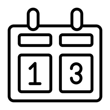 Satır tasarımında puan tahtası simgesi