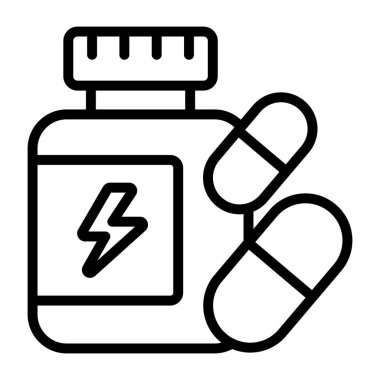 Modern design icon of vitamin bottle 