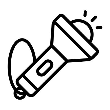 Meşalenin doğrusal tasarım simgesi 