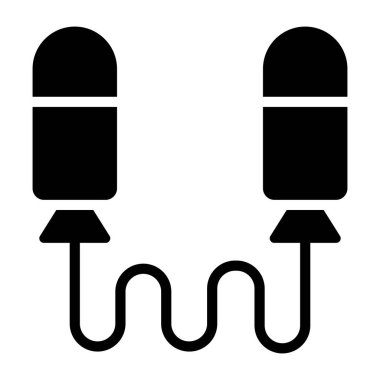 İp atlama için sağlam bir tasarım simgesi 