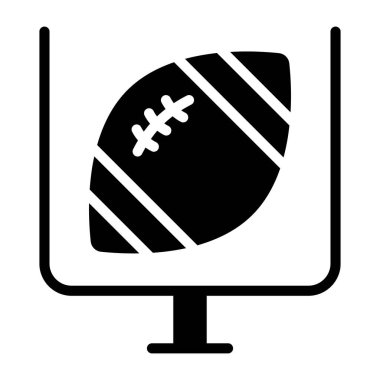 Amerikan futbol ikonu, rugby golünün sağlam tasarımı 