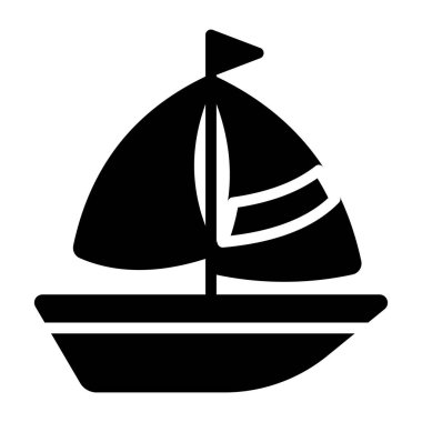 Katı bir kano tasarımı simgesi 