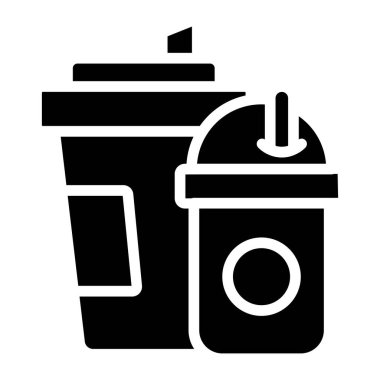 Düzenlenebilir bir paket içecek tasarımı simgesi 