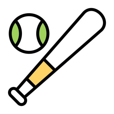 Beyzbolun düzenlenebilir tasarım simgesi 