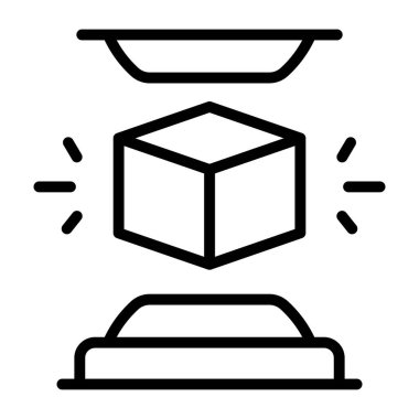 3d küpün düzenlenebilir tasarım simgesi