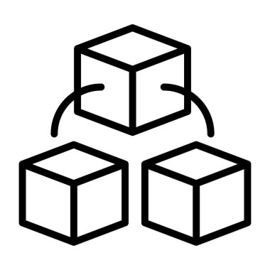 3d küplerin düzenlenebilir tasarım simgesi