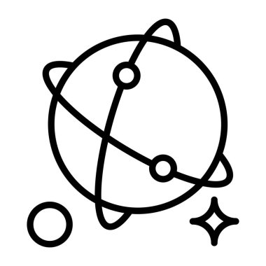 Dönen gezegenin modern tasarım simgesi 