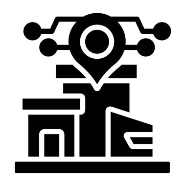 Trendy design icon of building location 