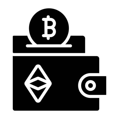 Bitcoin cüzdanının eşsiz tasarım simgesi 