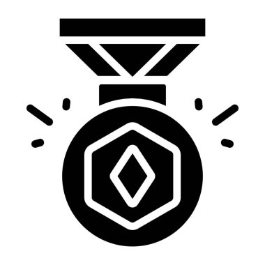 Finansal madalyanın kavramsal kabartma tasarım simgesi