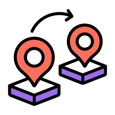 Güzergahın mükemmel tasarım simgesi 