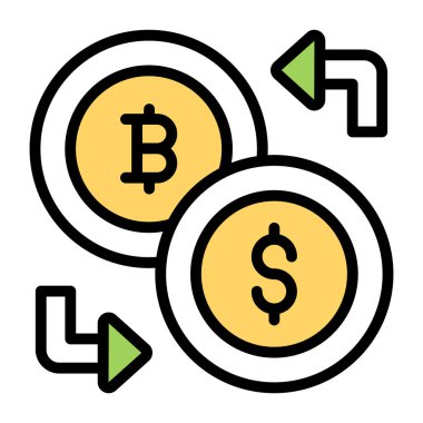 Bitcoin 'den dolara, para değişimi kavramı