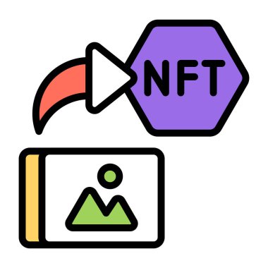 Nft peyzajının vektör tasarımı