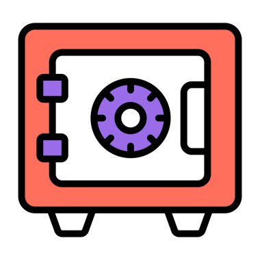 Banka kasasının modern tasarım simgesi