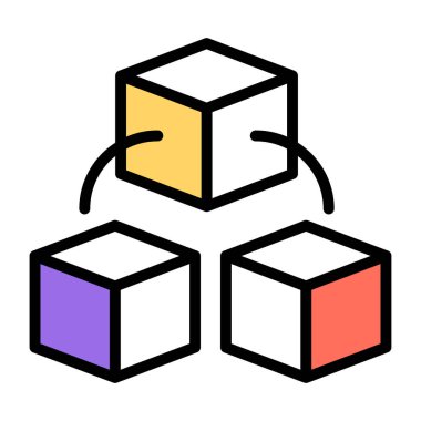 3d küplerin düzenlenebilir tasarım simgesi