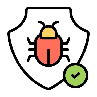 Hata güvenliğinin renkli tasarım simgesi 