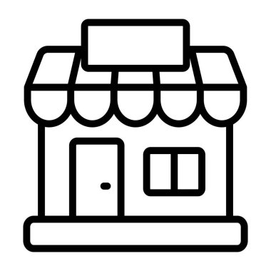 Mağaza mimarisinin doğrusal tasarım simgesi