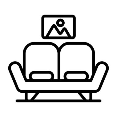 Modern design icon of sofa