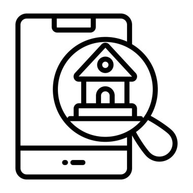 Arama evinin yaratıcı tasarım simgesi