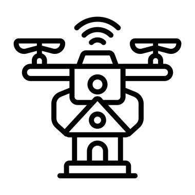 İnsansız hava aracı evinin düzenlenebilir tasarım simgesi 