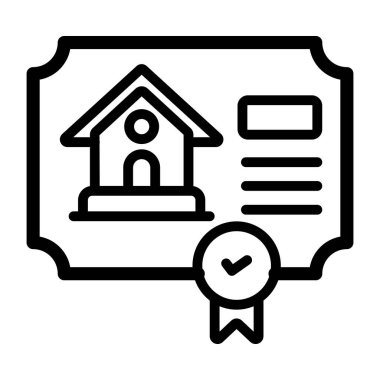 Sertifikanın düzenlenebilir tasarım simgesi