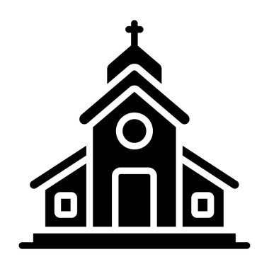 Kilisenin kavramsal katı tasarım simgesi 