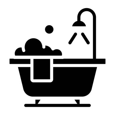 Trendy vector design of bathtub