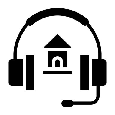 Emlak yardım hattının moda tasarım simgesi 