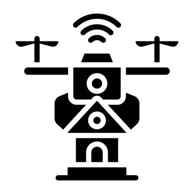 İnsansız hava aracı evinin düzenlenebilir tasarım simgesi 