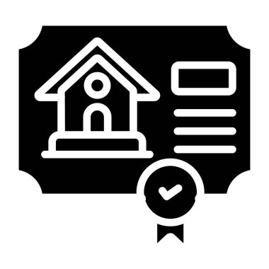 Sertifikanın düzenlenebilir tasarım simgesi