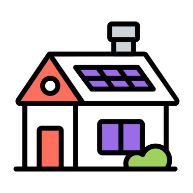 Bungalovun düzenlenebilir tasarım simgesi