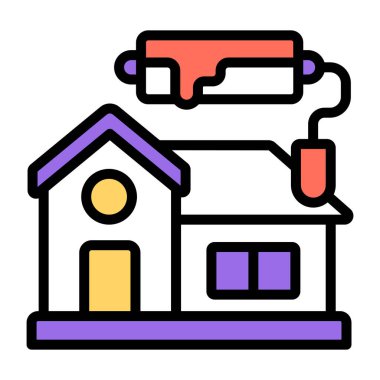 Ev resminin moda tasarım simgesi 