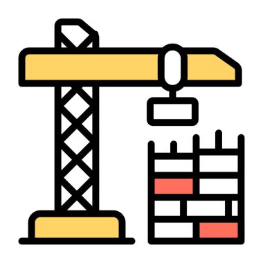 Ev inşaatının düzenlenebilir tasarım simgesi