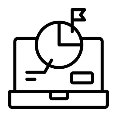 Çevrimiçi veri analizlerinin modern tasarım simgesi