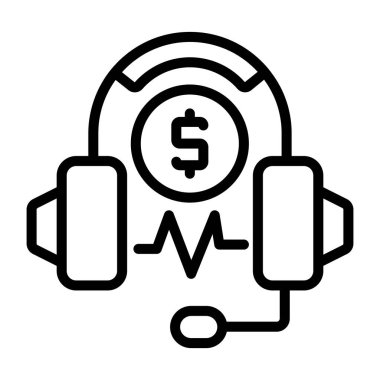 Bankacılık yardım hattının modern tasarım simgesi