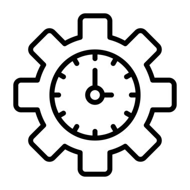Zaman yönetiminin doğrusal tasarım simgesi