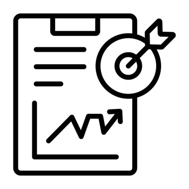 Hedef raporunun doğrusal tasarım simgesi