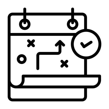 Stratejinin doğrusal tasarım simgesi