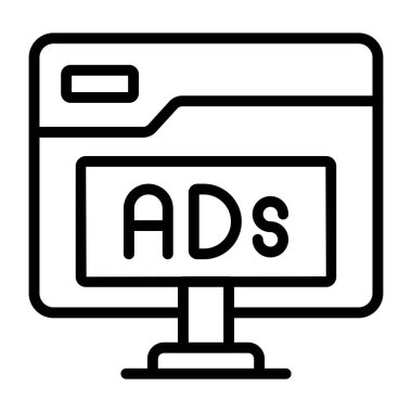 Çevrimiçi reklamcılığın güzel bir tasarım simgesi