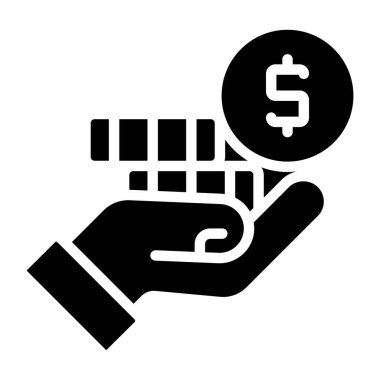 Para vermenin yaratıcı tasarım simgesi