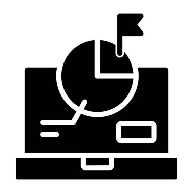 Çevrimiçi veri analizlerinin modern tasarım simgesi