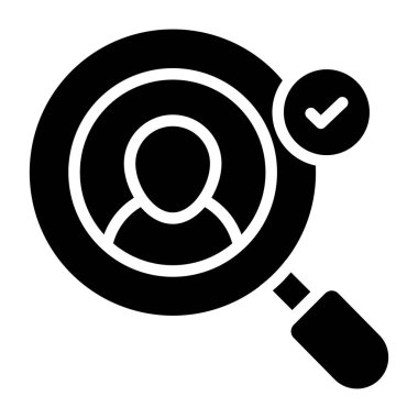 Arama adayının sağlam bir tasarım simgesi