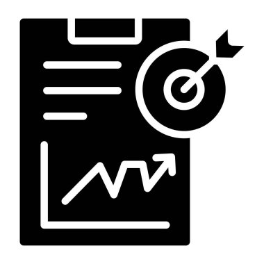 Hedef raporunun sağlam bir tasarım simgesi